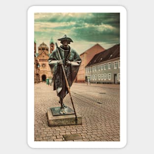 Copy of Statue of a Pilgrim to Santiago De Compostela, Speyer, Germany Sticker